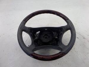 Mercedes CL500 Leather Wood Steering Wheel Grey W215 00-06 OEM