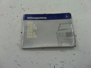 Mercedes W123 Owners Manual OEM